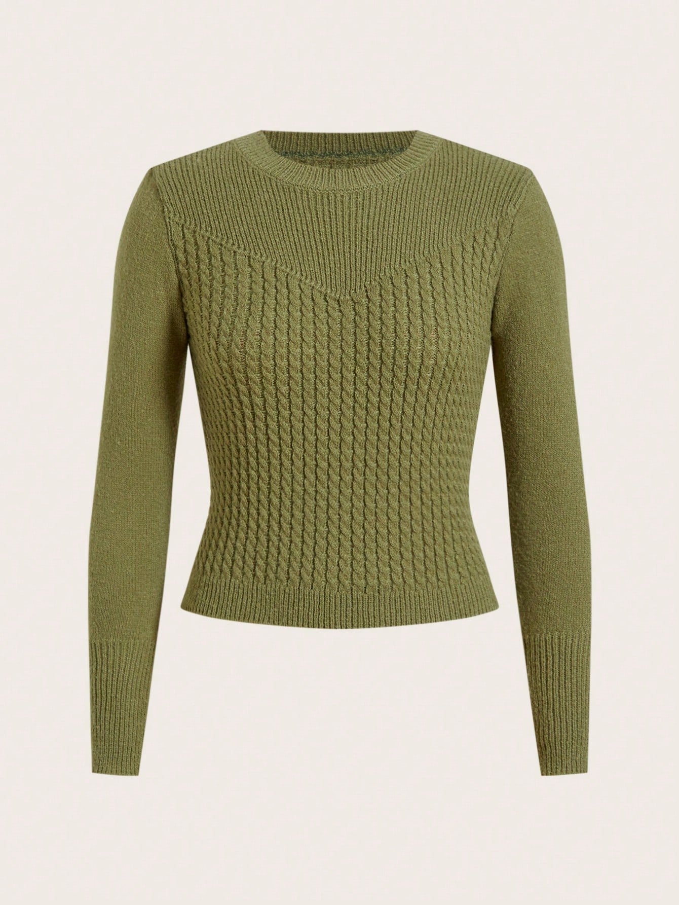 Women Casual Solid Waffle Knit winter Sweater